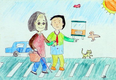 小学生道德的画图片展示